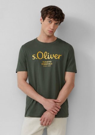 s.Oliver T-Shirt mit Logo-Print - olivgrün s.Oliver T-Shirt mit Logo-Print - olivgrün