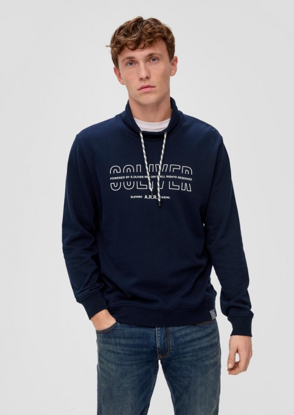 s.Oliver Sweatshirt mit Logo-Print - navy s.Oliver Sweatshirt mit Logo-Print - navy
