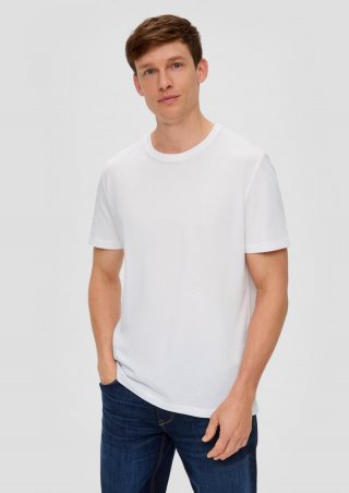 s.Oliver Basic-T-Shirt aus Baumwolle im 2er-Pack - weiß s.Oliver Basic-T-Shirt aus Baumwolle im 2er-Pack - weiß