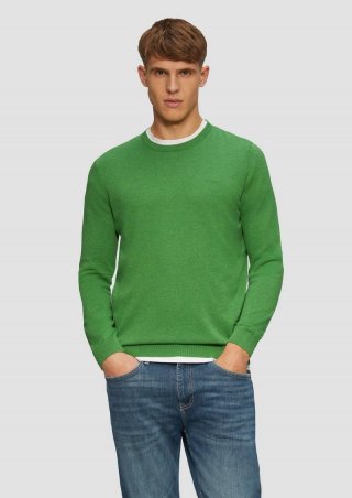 s.Oliver Strickpullover mit Logo-Stickerei - bambusgrün s.Oliver Strickpullover mit Logo-Stickerei - bambusgrün