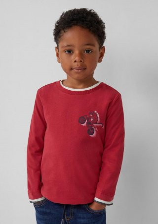 s.Oliver Jersey-Longsleeve mit Frontprint - korallrot s.Oliver Jersey-Longsleeve mit Frontprint - korallrot