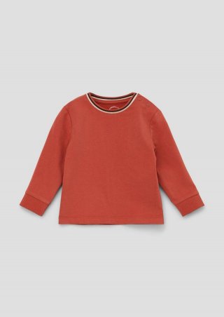 s.Oliver Longsleeve mit Ringelkragen - rostrot s.Oliver Longsleeve mit Ringelkragen - rostrot