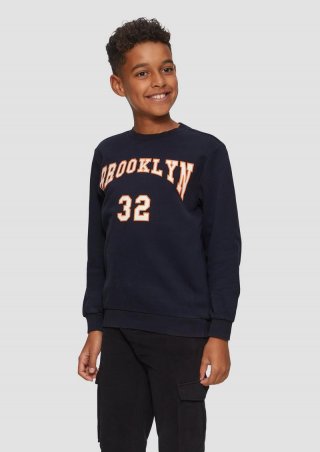 s.Oliver Sweatshirt mit Garment Dye und Schriftprint - navy s.Oliver Sweatshirt mit Garment Dye und Schriftprint - navy