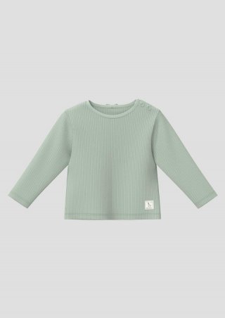 s.Oliver Longsleeve aus Rippware mit Schleifen-Detail - salbeigrün s.Oliver Longsleeve aus Rippware mit Schleifen-Detail - salbeigrün