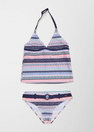 s.Oliver Gemusterter Neckholder-Tankini - blau s.Oliver Gemusterter Neckholder-Tankini - blau
