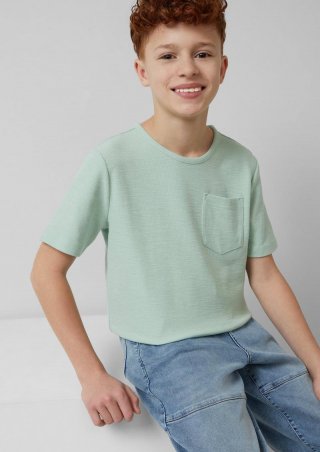 s.Oliver Strukturiertes T-Shirt mit Brusttasche - salbeigrün s.Oliver Strukturiertes T-Shirt mit Brusttasche - salbeigrün