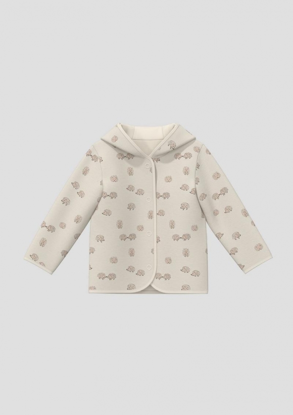 s.Oliver Unisex Wendejacke aus strukturiertem Jersey mit Kapuze - helles beige s.Oliver Unisex Wendejacke aus strukturiertem Jersey mit Kapuze - helles beige