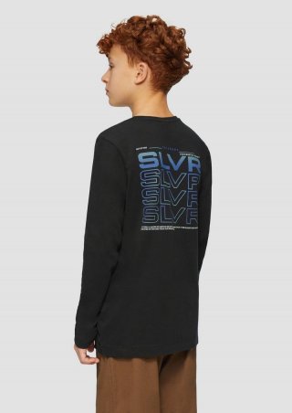 s.Oliver Baumwoll-T-Shirt mit Rückenprint - schwarz s.Oliver Baumwoll-T-Shirt mit Rückenprint - schwarz