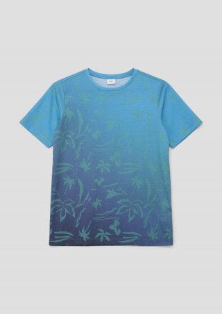 s.Oliver T-Shirt mit All-over-Print - navy s.Oliver T-Shirt mit All-over-Print - navy