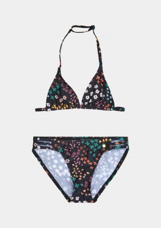 s.Oliver Neckholder-Bikini mit Blumen - dunkelgrau s.Oliver Neckholder-Bikini mit Blumen - dunkelgrau