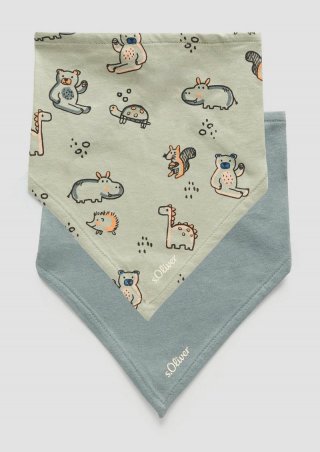 s.Oliver Bandana aus Baumwolle im 2er-Pack - schiefergrau s.Oliver Bandana aus Baumwolle im 2er-Pack - schiefergrau