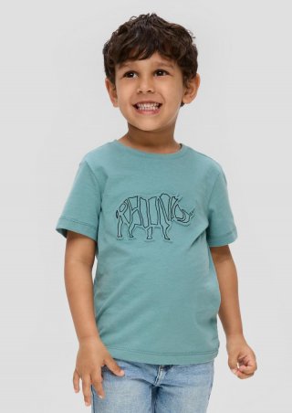 s.Oliver Locker geschnittenes T-Shirt mit Frontprint - ozeangrün s.Oliver Locker geschnittenes T-Shirt mit Frontprint - ozeangrün