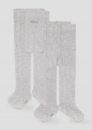 s.Oliver Strumpfhose im 2er-Set - hellgrau s.Oliver Strumpfhose im 2er-Set - hellgrau