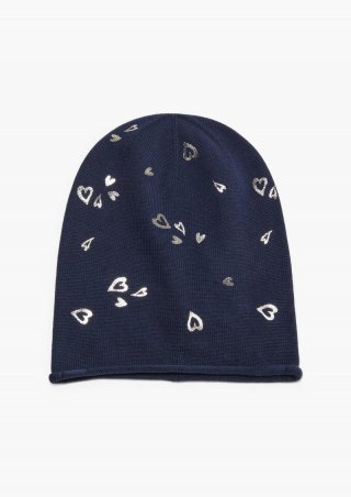 s.Oliver Feinstrickmütze aus Modalmix - navy s.Oliver Feinstrickmütze aus Modalmix - navy