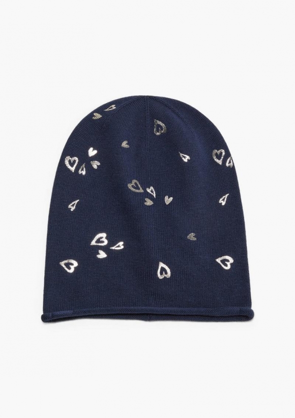 s.Oliver Feinstrickmütze aus Modalmix - navy s.Oliver Feinstrickmütze aus Modalmix - navy