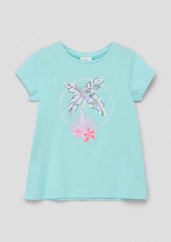 s.Oliver T-Shirt mit Front-Print - ozeangrün s.Oliver T-Shirt mit Front-Print - ozeangrün