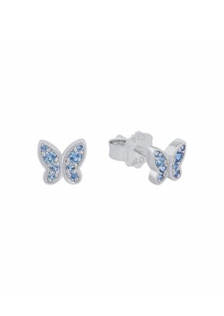 s.Oliver Ohrstecker mit Schmetterling-Motiv - arktisblau s.Oliver Ohrstecker mit Schmetterling-Motiv - arktisblau