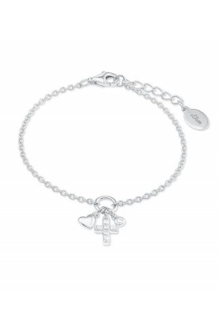 s.Oliver Armband 'Herz und Kreuz' aus Silber - silber s.Oliver Armband 'Herz und Kreuz' aus Silber - silber