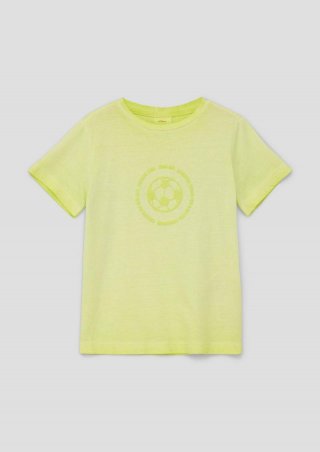 s.Oliver T-Shirt mit gummiertem Frontprint - zitrone s.Oliver T-Shirt mit gummiertem Frontprint - zitrone