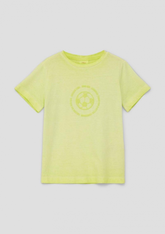 s.Oliver T-Shirt mit gummiertem Frontprint - zitrone s.Oliver T-Shirt mit gummiertem Frontprint - zitrone