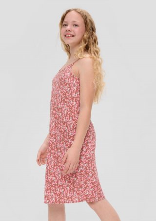 s.Oliver Kurzes Kleid mit floralem Muster - rubinrot s.Oliver Kurzes Kleid mit floralem Muster - rubinrot