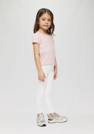 s.Oliver Jersey-Leggings mit Bogenkante - weiß