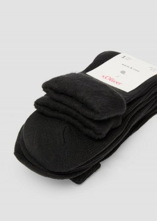 s.Oliver Plüschsocken im Doppelpack - schwarz s.Oliver Plüschsocken im Doppelpack - schwarz