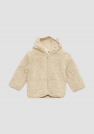 s.Oliver Teddyplüsch-Jacke mit Öhrchen - helles beige s.Oliver Teddyplüsch-Jacke mit Öhrchen - helles beige
