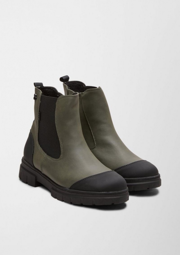 s.Oliver Stiefeletten mit Teddyfutter - olivgrün s.Oliver Stiefeletten mit Teddyfutter - olivgrün
