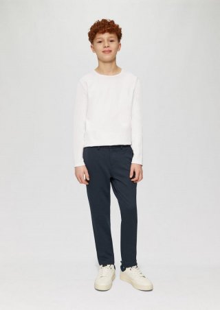 s.Oliver Regular Fit: Elastische Anzughose mit verstellbarem Bund - navy
