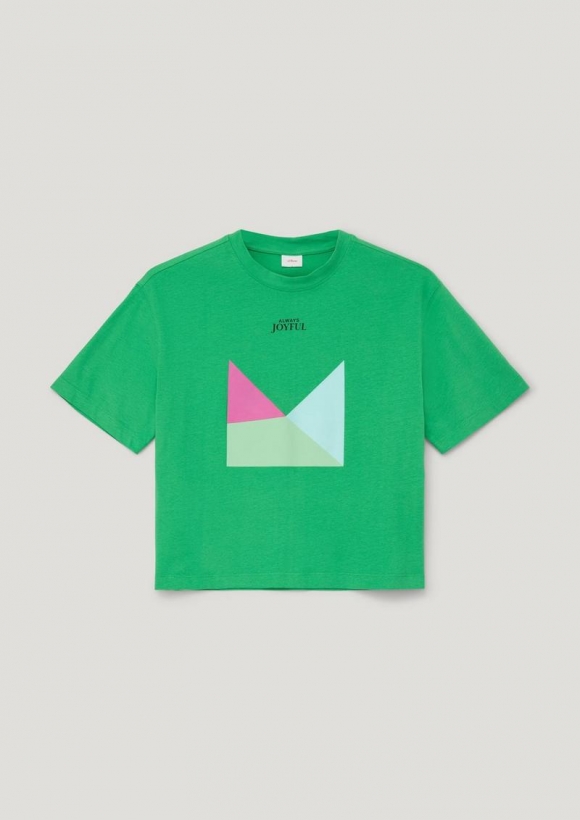 s.Oliver Jerseyshirt mit Frontprint - grün s.Oliver Jerseyshirt mit Frontprint - grün