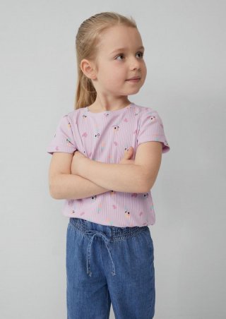 s.Oliver Elastisches T-Shirts aus Rippware - flieder s.Oliver Elastisches T-Shirts aus Rippware - flieder