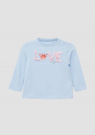 s.Oliver Weiches Longsleeve mit Artwork - himmelblau s.Oliver Weiches Longsleeve mit Artwork - himmelblau