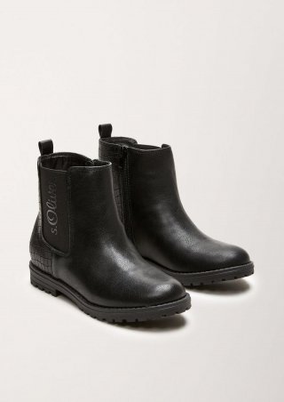 s.Oliver Chelsea-Boots aus Kunstleder - schwarz s.Oliver Chelsea-Boots aus Kunstleder - schwarz