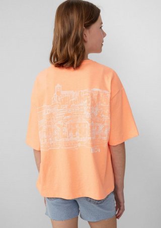 s.Oliver T-Shirt im Boxy Fit mit Rückenprint - orange s.Oliver T-Shirt im Boxy Fit mit Rückenprint - orange