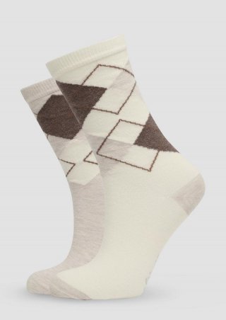 s.Oliver Langschaftsocken im 4er-Pack mit Rautenmuster - beige s.Oliver Langschaftsocken im 4er-Pack mit Rautenmuster - beige