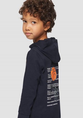 s.Oliver Langarmshirt mit Kapuze und Rückenprint - navy s.Oliver Langarmshirt mit Kapuze und Rückenprint - navy