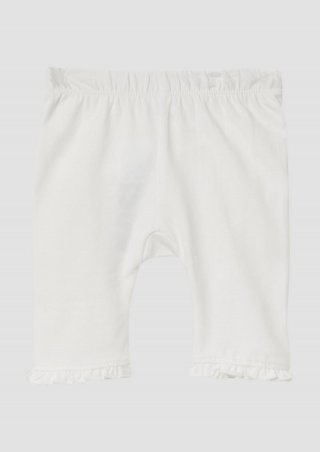 s.Oliver Capri-Leggings aus Baumwollmix mit Rüschen - ecru s.Oliver Capri-Leggings aus Baumwollmix mit Rüschen - ecru