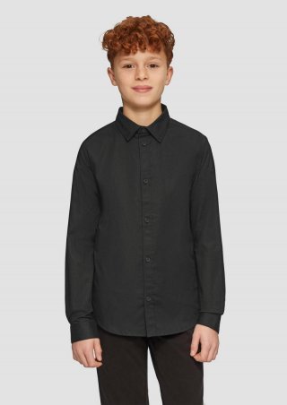 s.Oliver Popeline-Hemd im Slim Fit aus Baumwollstretch - schwarz s.Oliver Popeline-Hemd im Slim Fit aus Baumwollstretch - schwarz