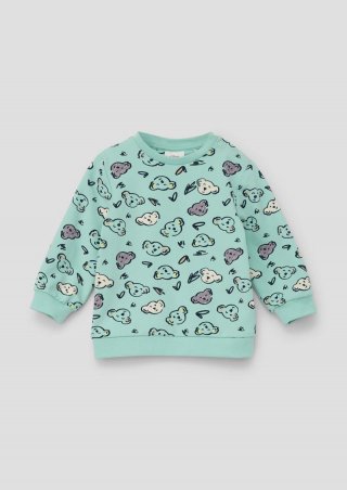 s.Oliver Sweatshirt mit All-over-Print - ozeangrün s.Oliver Sweatshirt mit All-over-Print - ozeangrün