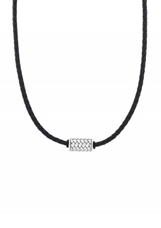 s.Oliver Halsschmuck mit Edelstahl-Bead - schwarz s.Oliver Halsschmuck mit Edelstahl-Bead - schwarz