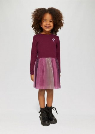 s.Oliver Kleid mit Tüllrock und Stickerei - bordeaux s.Oliver Kleid mit Tüllrock und Stickerei - bordeaux