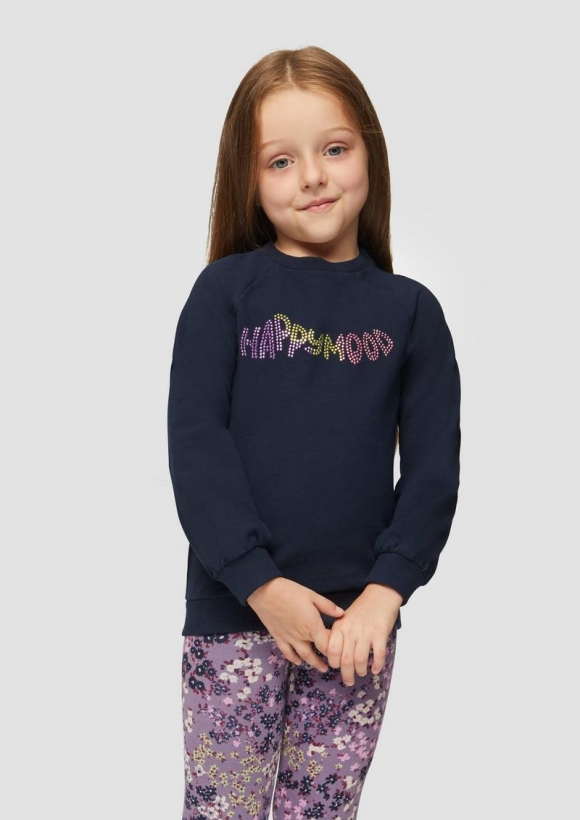 s.Oliver Sweatshirt mit Schmucksteinen - navy s.Oliver Sweatshirt mit Schmucksteinen - navy