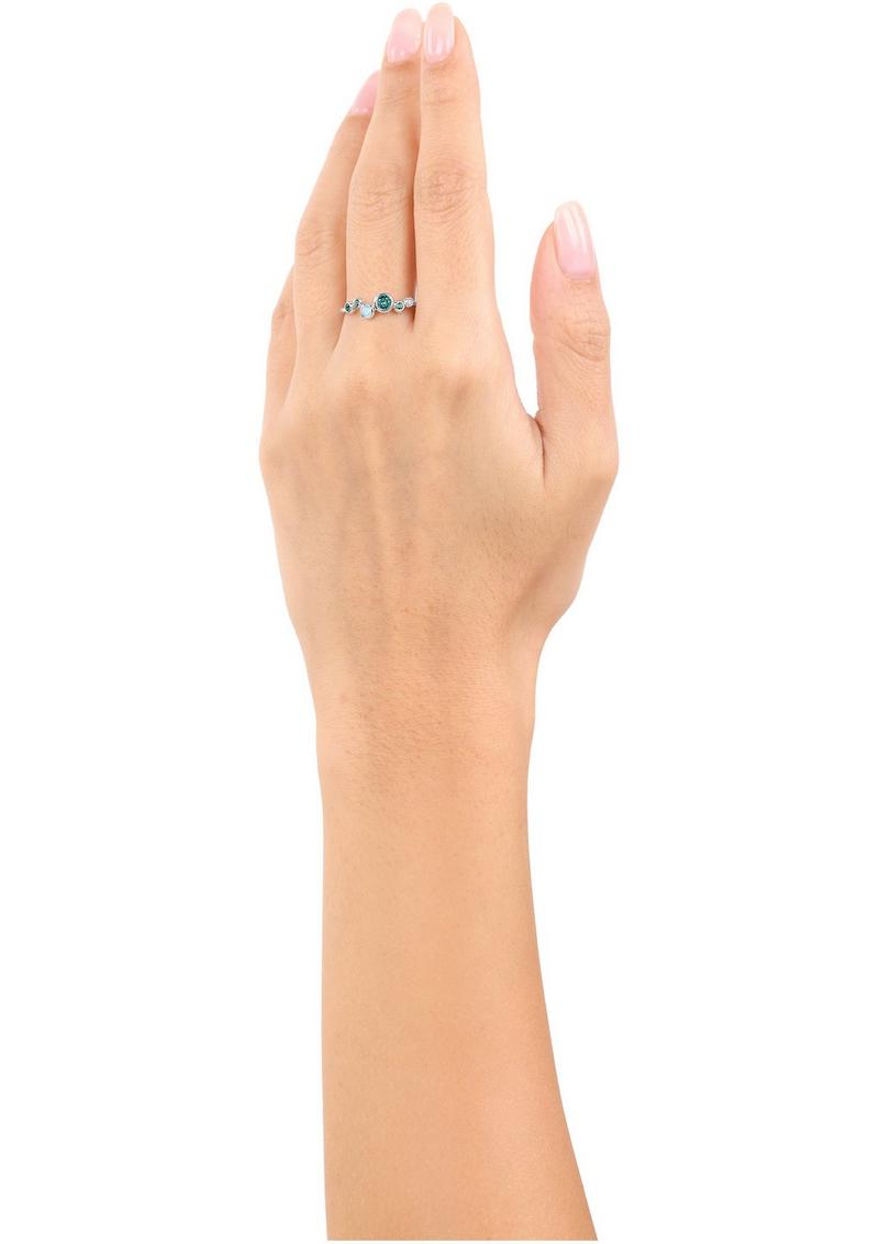s.Oliver Silber-Ring mit farblichen Zirkonia-Steinen - silber