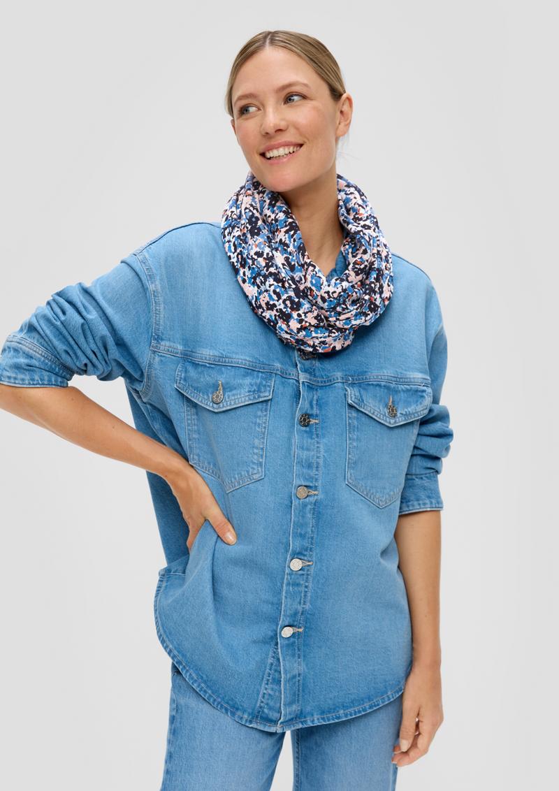 s.Oliver Loop-Schal aus Viskose - navy