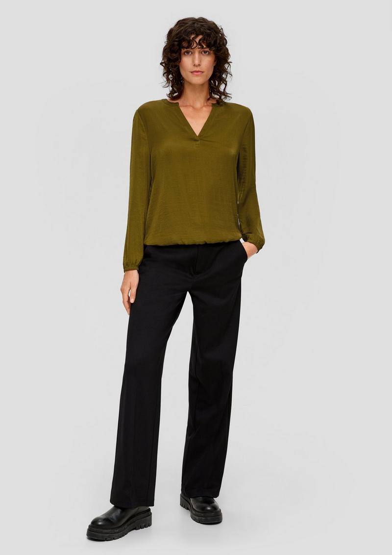 s.Oliver Bluse mit V-Ausschnitt - guacamole