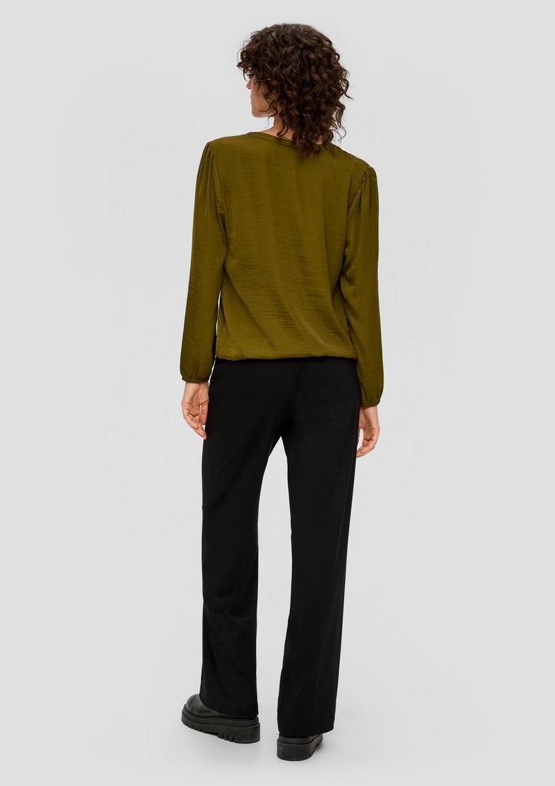 s.Oliver Bluse mit V-Ausschnitt - guacamole