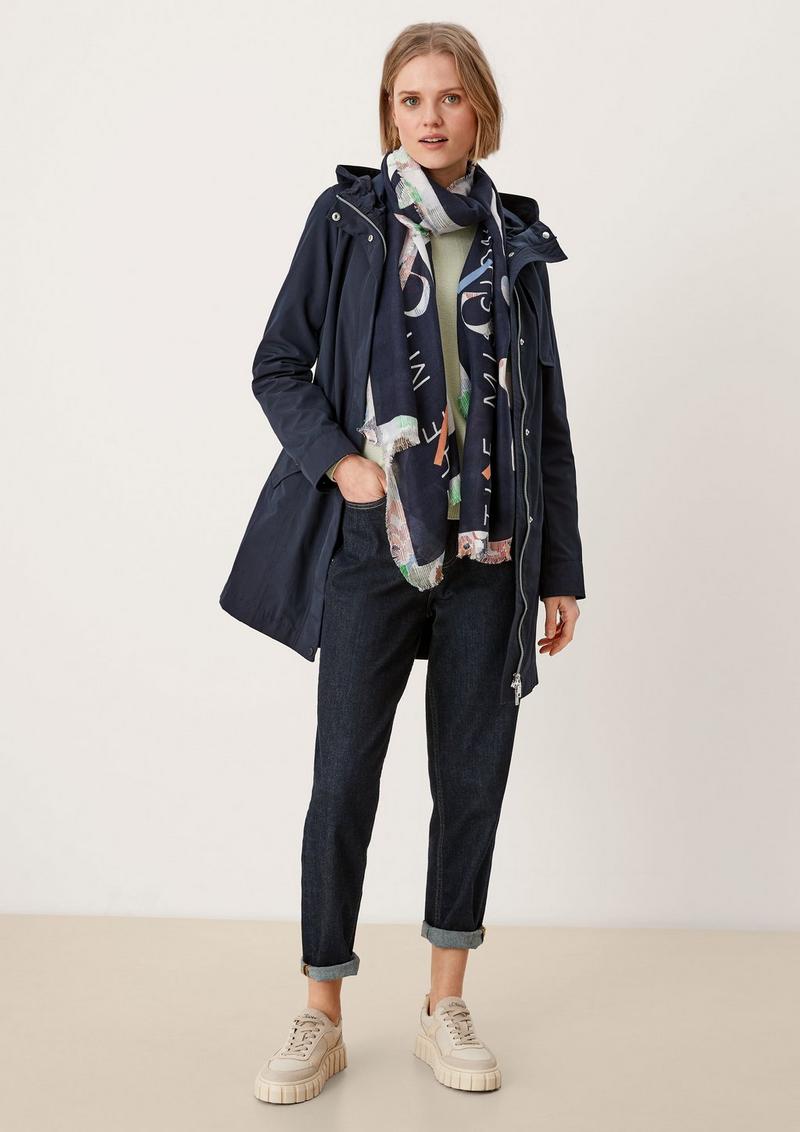 s.Oliver Tuch mit Letter-Print - navy