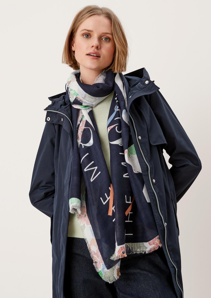 s.Oliver Tuch mit Letter-Print - navy