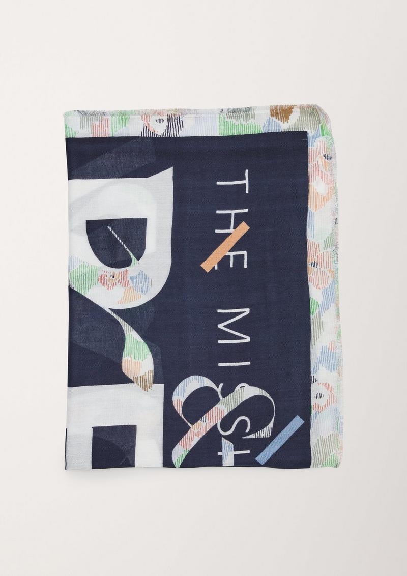 s.Oliver Tuch mit Letter-Print - navy